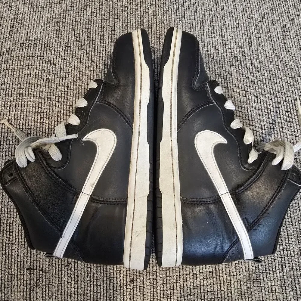 Nike Dunk High GS‎ Anthracite Black White Leather DH9753-001 Size 1.5Y
